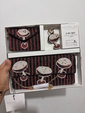 Rachel Zoe Beaded Espresso Martini Clutch Set